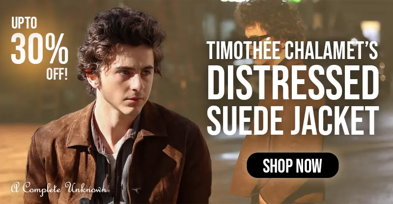 Timothée Chalamet's Brown Distressed Suede Jacket In A Complete Unknown