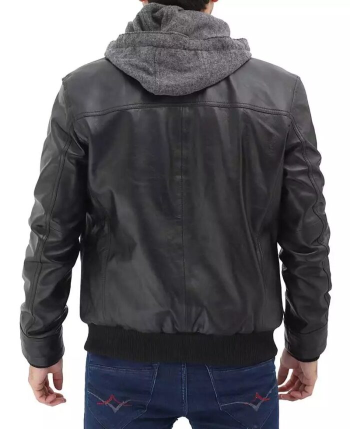 Bomber Jacket With Removable Hood 3