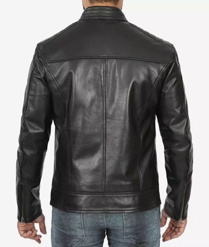 Leather Jacket With Padded Shoulders 4