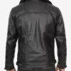 Leather Motorcycle Jacket Black 4