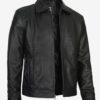 Leather Jacket Mens Black 22487 Zoom