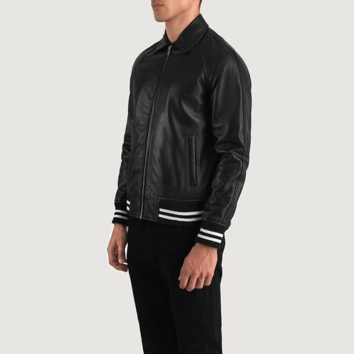 Trendy Bomber Leather Jacket 2