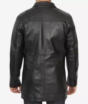 Bristol Mens Black Leather Back