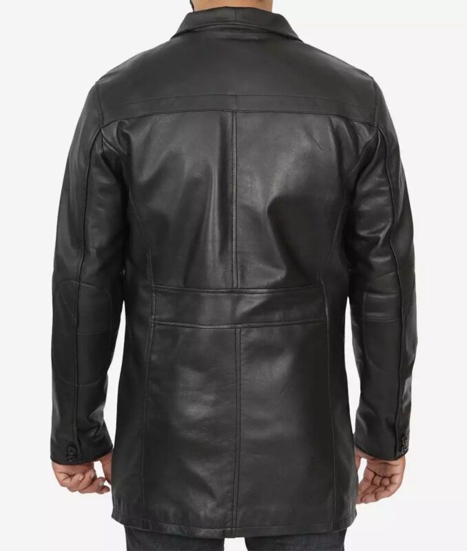 Bristol Mens Black Leather Back