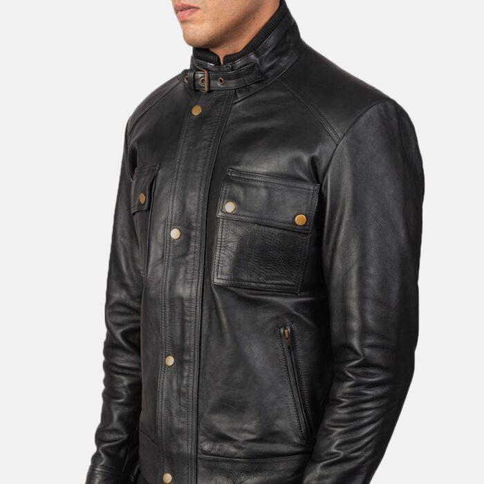 Trendy Leather Biker Jacket 2