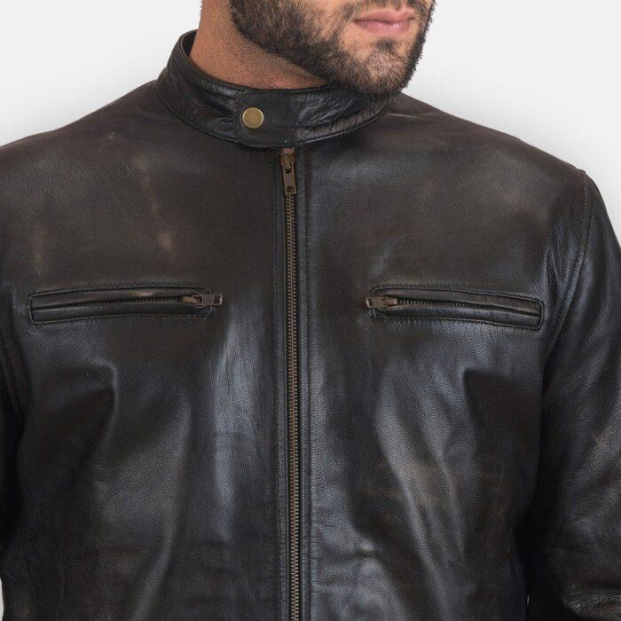 Trendy Leather Biker Jacket 3 5