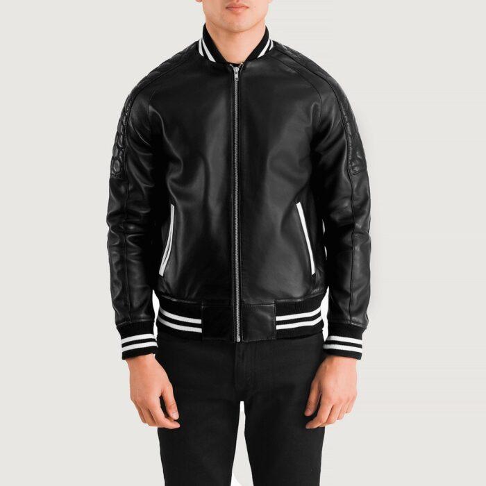 Trendy Leather Varsity Jacket