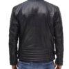 Trendy Mens Black Cafe Racer Leather Jacket 3