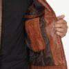 Trendy Brown Revees Leather Jacket