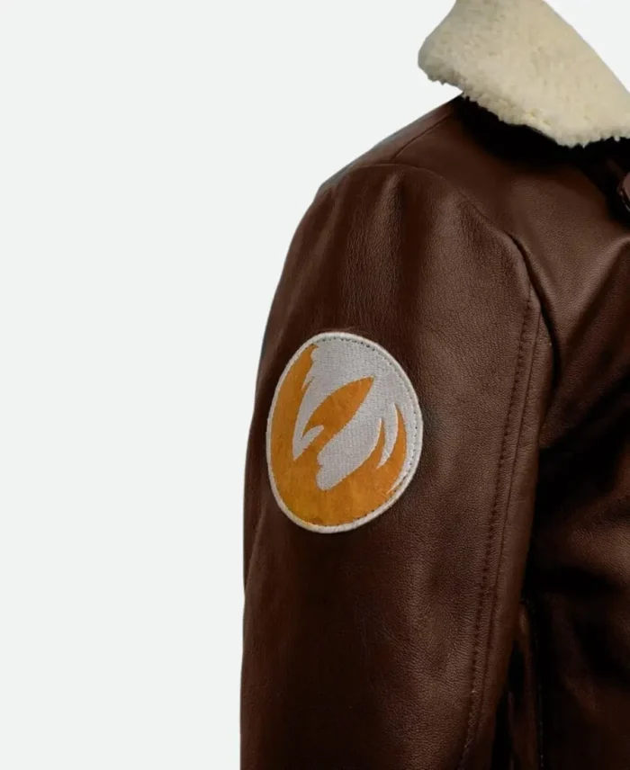 Ahsoka Hera Syndulla Leather Jacket Brown Side Close-Up