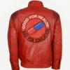 Akira Kaneda Red Leather Jacket Back