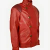 Akira Kaneda Red Leather Jacket Side
