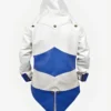 Assassins Creed Hoodie White Leather Jacket Back