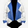 Assassins Creed Hoodie White Leather Jacket Front