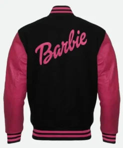 Barbie Black & Pink Varsity Jacket Back Look