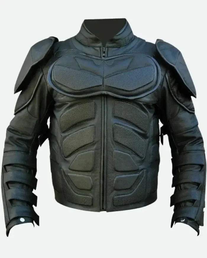 Batman Leather Motorcycle Jacket Front