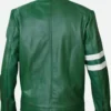 Ben 10 Leather Jacket Dark Green Back