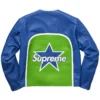 Blue Green Supreme Vanson Leather Star Jacket Back