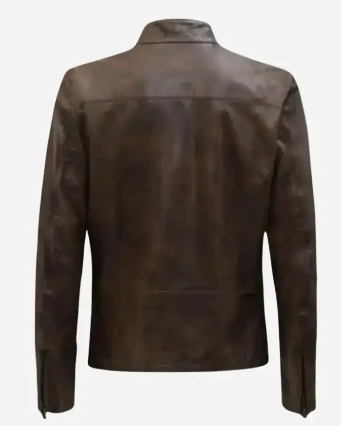 Brown Han Solo Star Wars Leather Jacket Back
