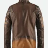 Brown X Men Origins Wolverine Leather Jacket Back