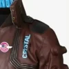 Cyberpunk 2077 Samurai Leather Jacket Detail Brown