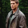 Dean Winchester Supernatural Brown Leather Jacket Side V1