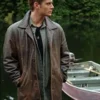 Dean Winchester Supernatural Brown Leather Jacket Side V2