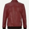 Drake-Film-Festival-Maroon-Leather-Jacket-Back