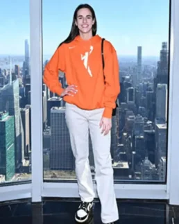 Caitlin-Clark-Orange-Hoodie-Front