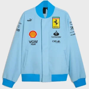 Ferrari Blue Miami Grand Prix Jacket Front