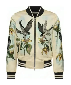 John Legend Embellished Bird Print Bomber Jacket For Men And Women
