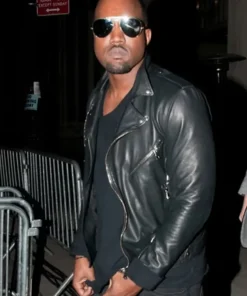 Kanye West Biker Leather Jacket