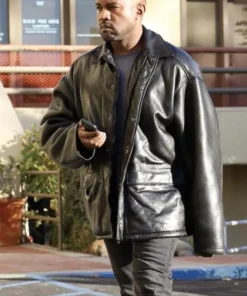 Kanye West Black Leather Coat Jacket