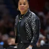 March Madness Dawn Staley Louis Vuitton Black Leather Jacket