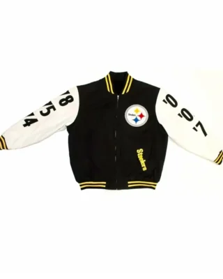 Pittsburgh Steelers Letterman Varsity Jacket Front V2