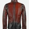 Red X Men Origins Wolverine Leather Jacket Back