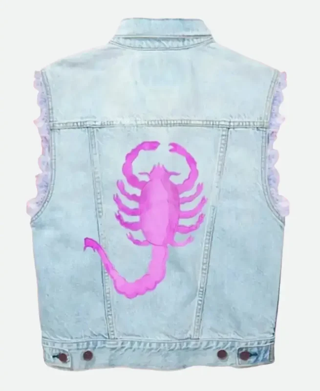 Ryan Gosling Barbie Ken Denim Vest Back