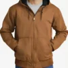 Shop-Fanum-Brown-Hooded-Jacket Front