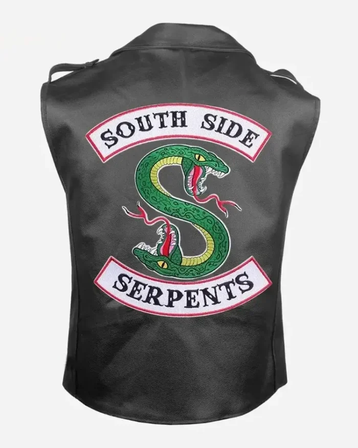 Southside Serpents Leather Vest Back