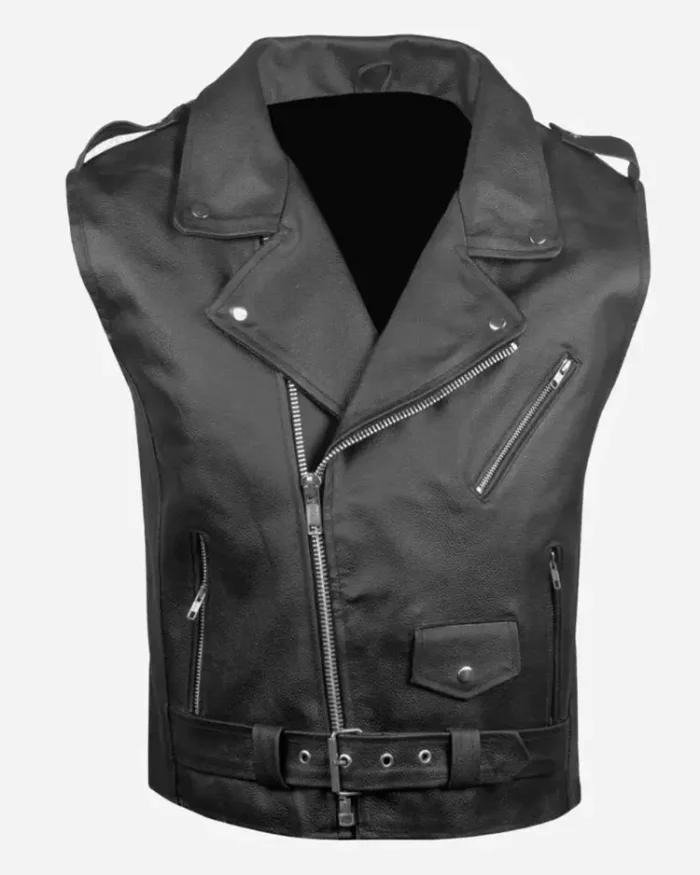 Southside Serpents Leather Vest Front