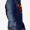 Superman Man Of Steel Blue Leather Jacket Side