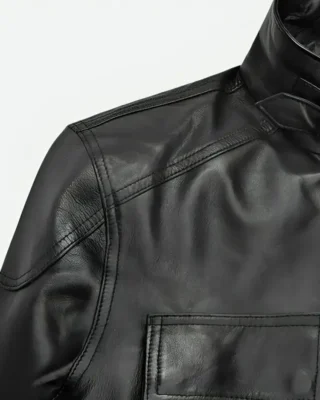 The Dark Knight Rises Bane Leather Jacket Collar Closure