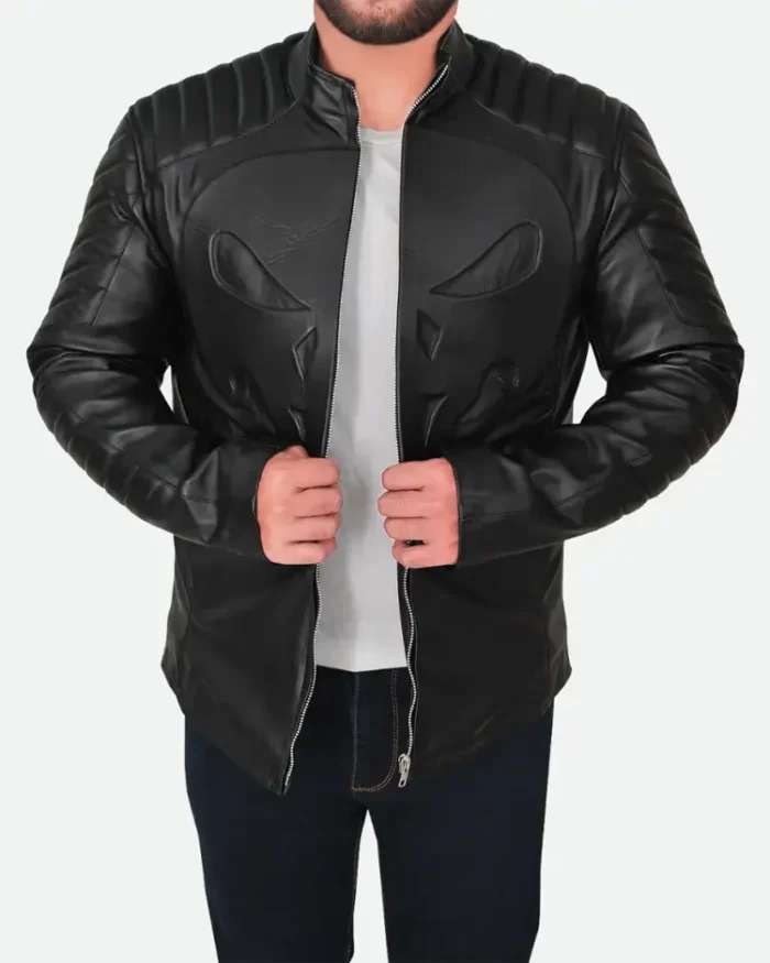 Thomas Jane The Punisher Leather Jacket Front