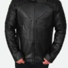 Thomas Jane The Punisher Leather Jacket Front Zipped