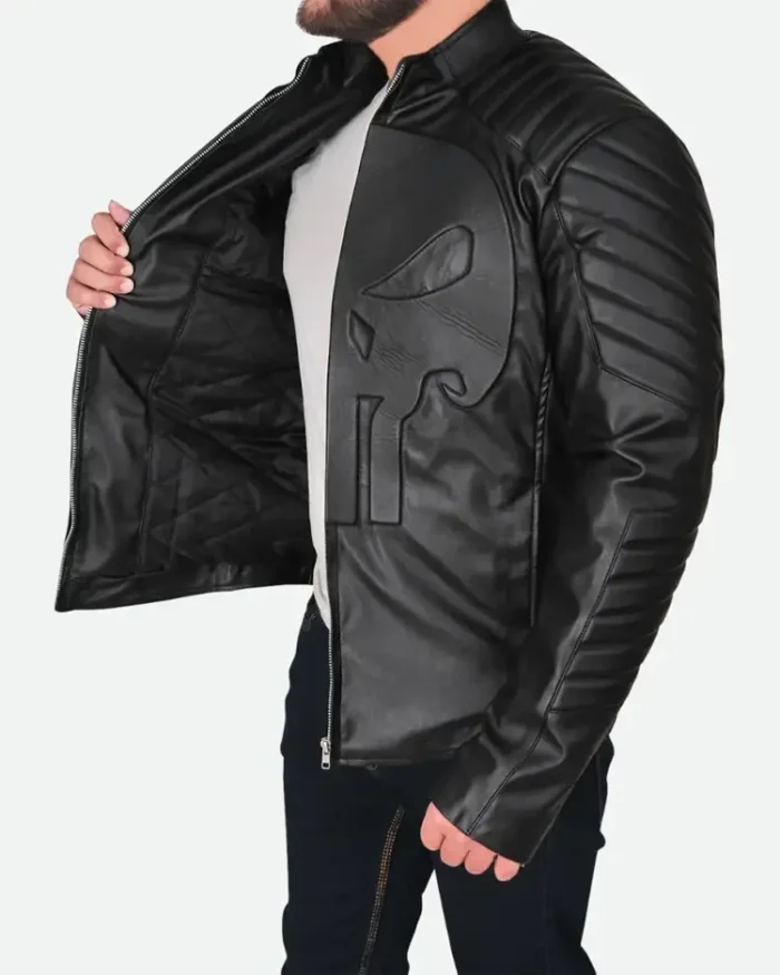 Thomas Jane The Punisher Leather Jacket Left Side