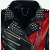 Toni Storm Wwe Studded Leather Jacket Front Closure