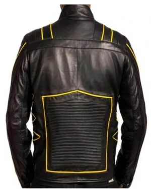 X-Men Wolverine Black Leather Jacket Back