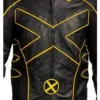 X-Men Wolverine Black Leather Jacket Front Closure
