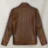 X-Men Wolverine Brown Leather Jacket Back V2