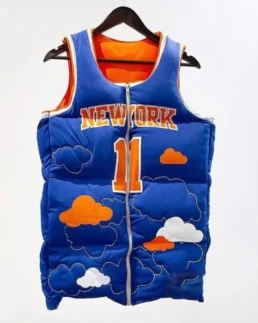 jalen brunson new york knicks puffer vest front